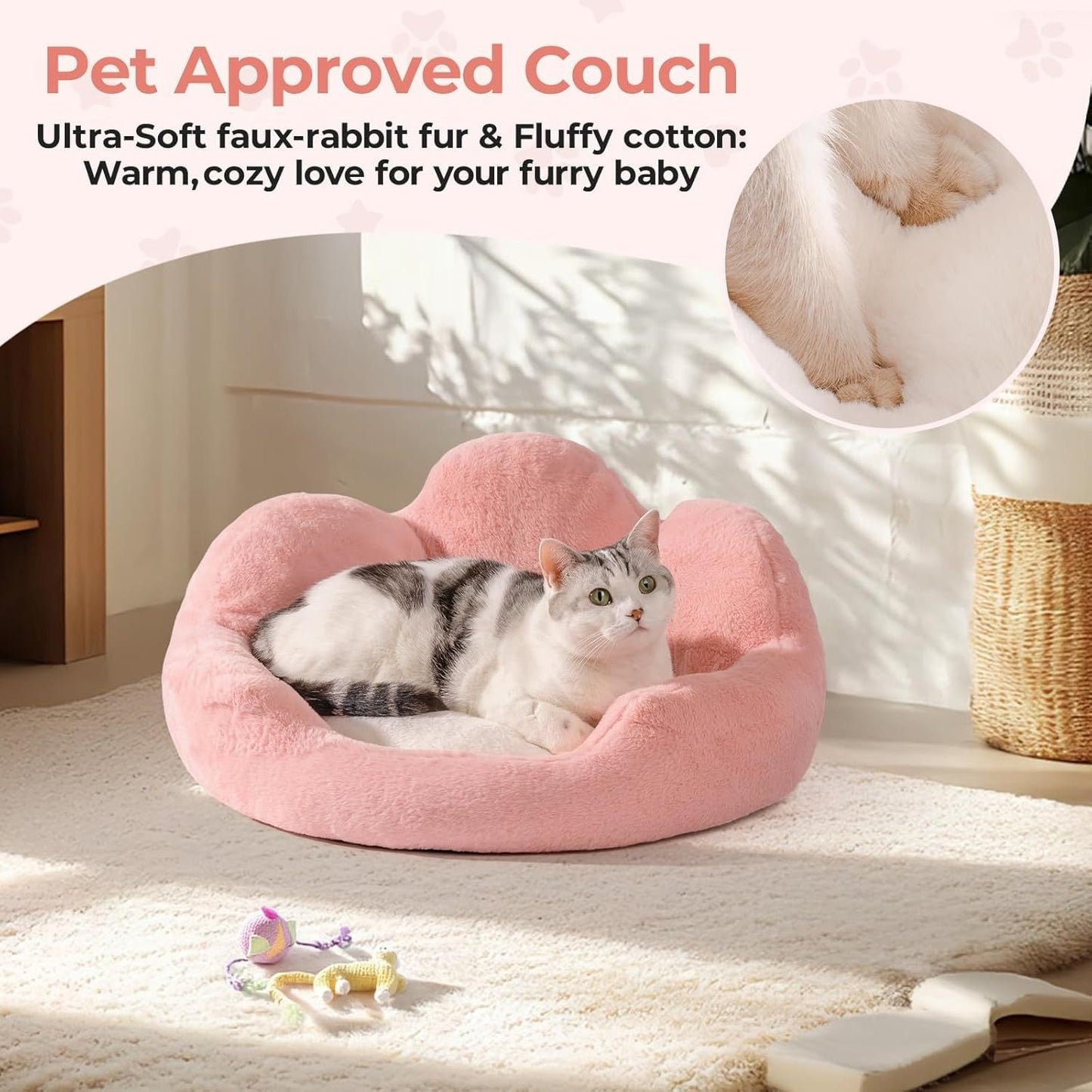 Fluffy Cat Couch Bed