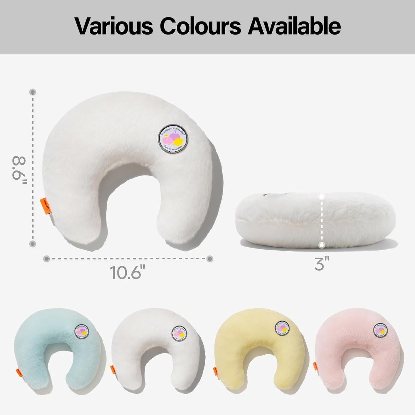 Fluffy Support Pillow For Cat & Puppy Joint Relief White