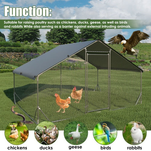 Large Metal Chicken Coop – UV Protected, Waterproof Oxford Cloth