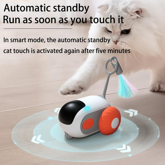 Exciting Interactive Cat Toy Car – Smart Remote Control & Feather Chase