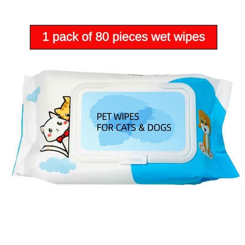 Dog & Cat Pet Wet Wipes – Plant-Based, Unscented, for Paws, Butt, Ears & Eyes