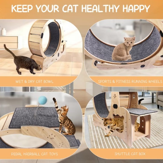Cat Running Wheel – Silent & Smooth Exercise Wheel for Active Cats