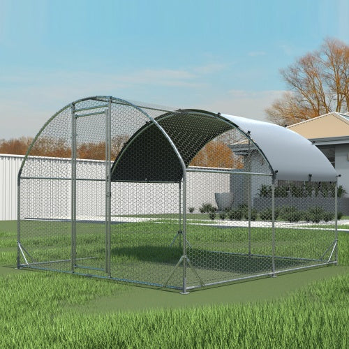 Large Metal Chicken Coop – Steel Frame, Waterproof UV Protection