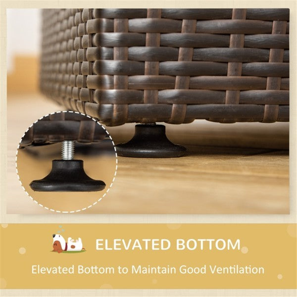 Rattan Dog Bed – Stylish Pet Sofa with Tent Design