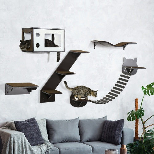 PawHut Wall - Mounted Cat Tree