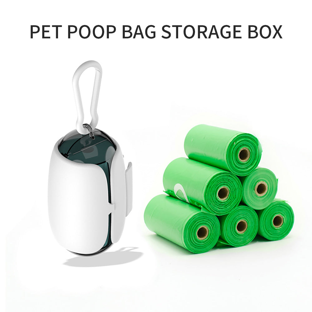 Dog Poop Bag Holder & Dispenser with Leash Attachment – Space Capsule Design