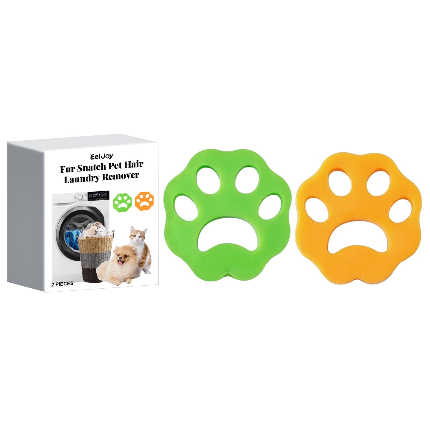 2 Pack Pet Hair Remover for Laundry – Reusable Lint Catcher