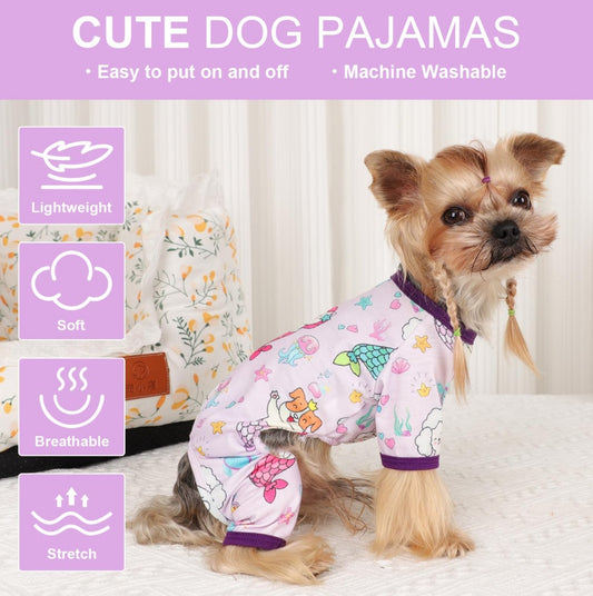 Mermaids Dog Pajamas – Soft Stretchy Pjs for Small Dogs & Puppies