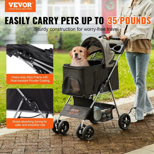 VEVOR 4-Wheel Dog Stroller